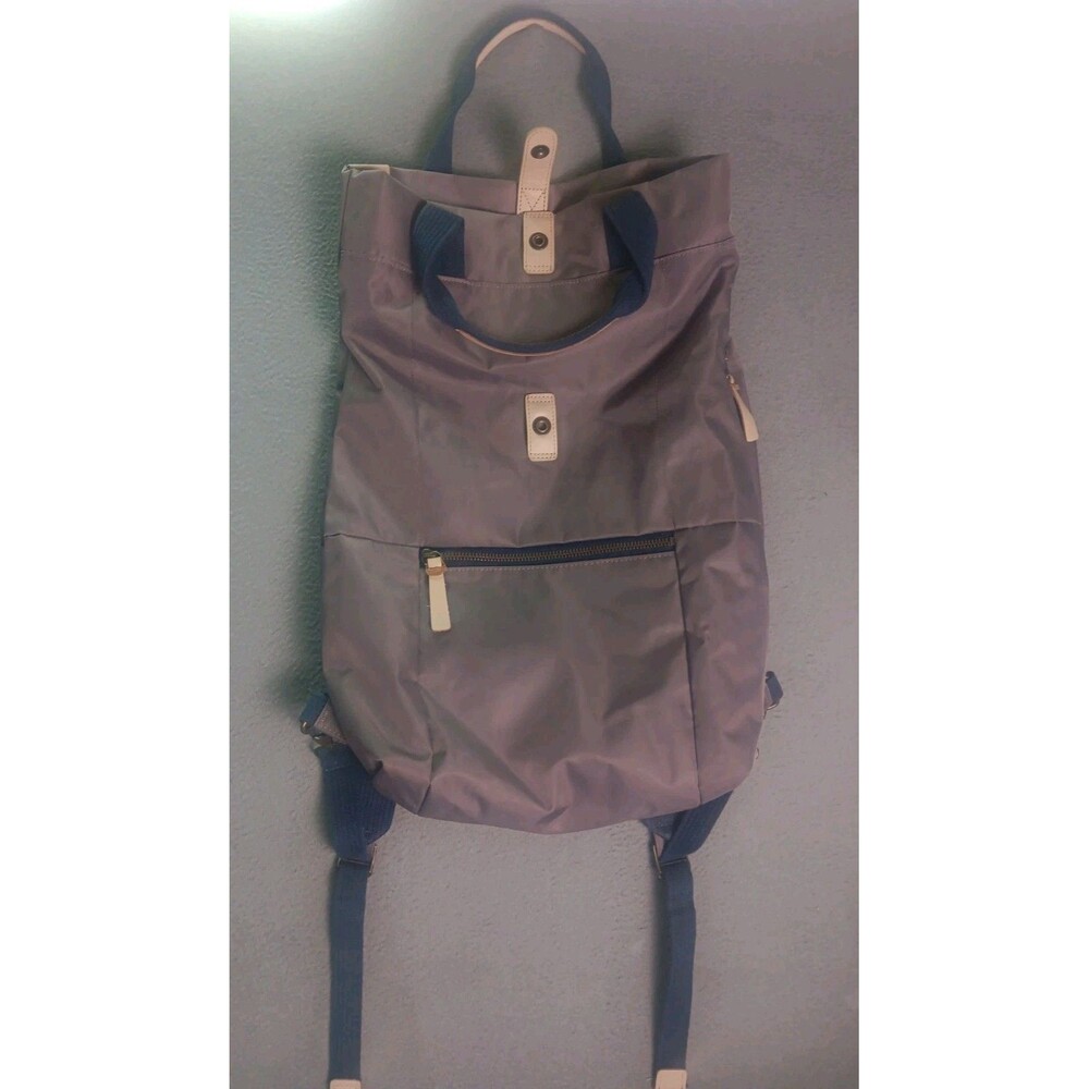 Timbuk2 Alamo Convertible Nylon Backpack Tote Blue Gray Color Block- EUC